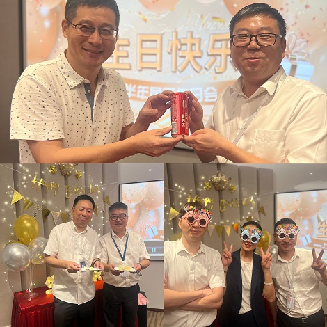 共享生辰传递温情--温州贵宾公司举办干部员工集体生日会